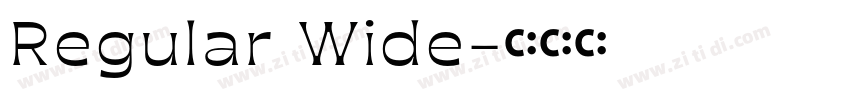 Regular Wide字体转换 Regular Wide字体转换
